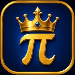 Math King logo s krunom i simbolom pi