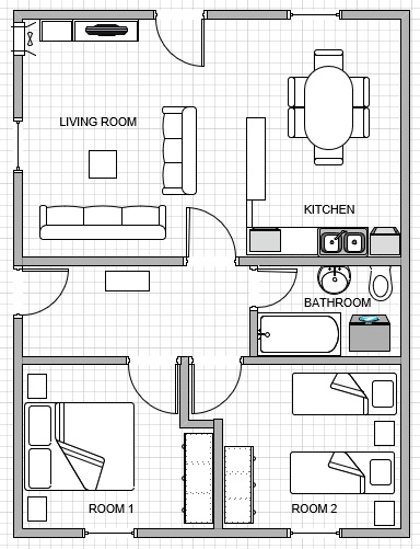 Tlocrt velikog apartmana