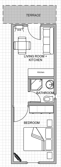 Tlocrt malog apartmana